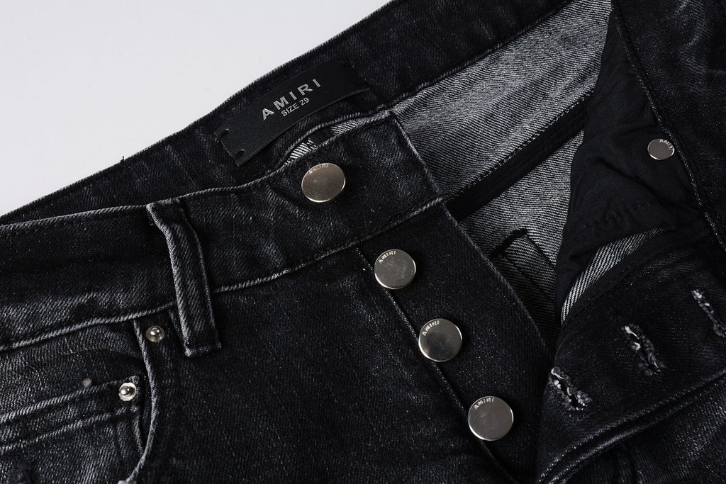 Amiri RH Monogram Distressed Jeans