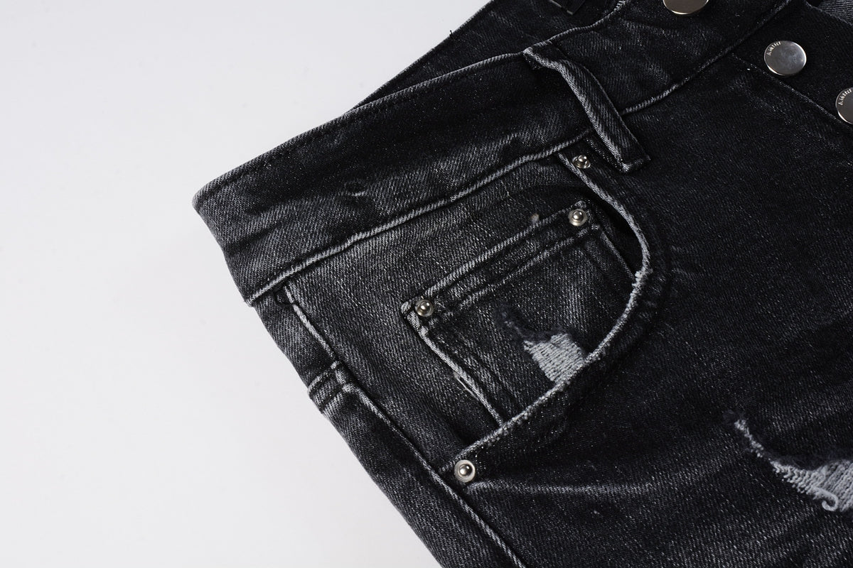 Amiri RH Monogram Distressed Jeans