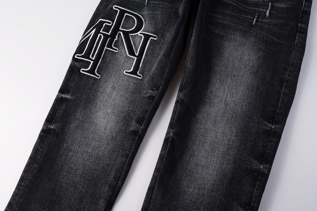 Amiri RH Monogram Distressed Jeans