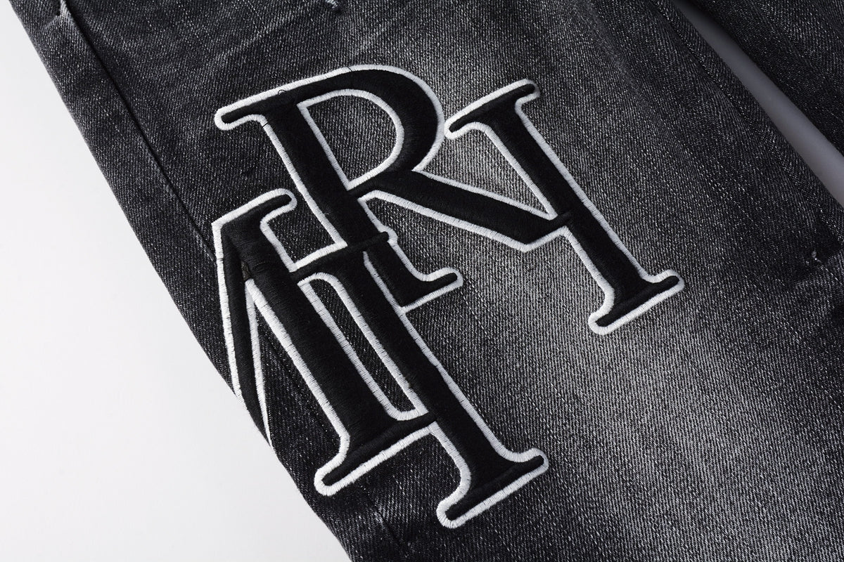 Amiri RH Monogram Distressed Jeans