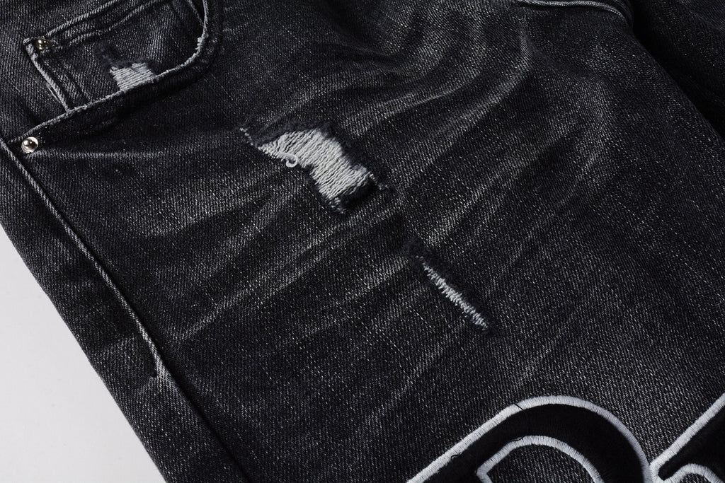Amiri RH Monogram Distressed Jeans