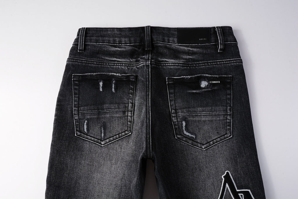 Amiri RH Monogram Distressed Jeans