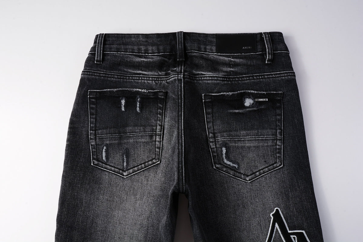 Amiri RH Monogram Distressed Jeans