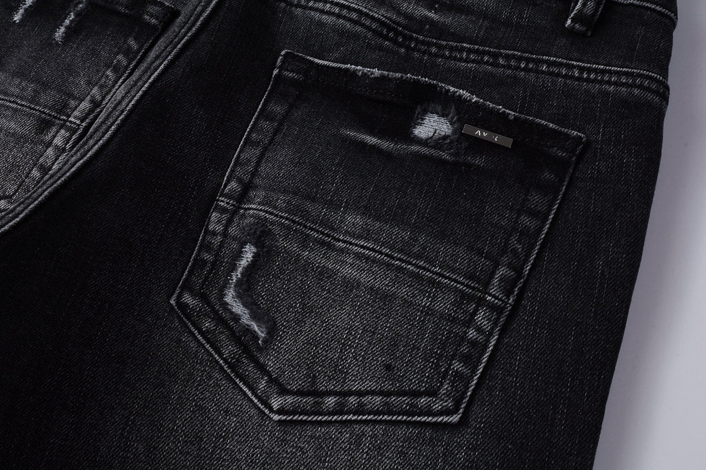Amiri RH Monogram Distressed Jeans