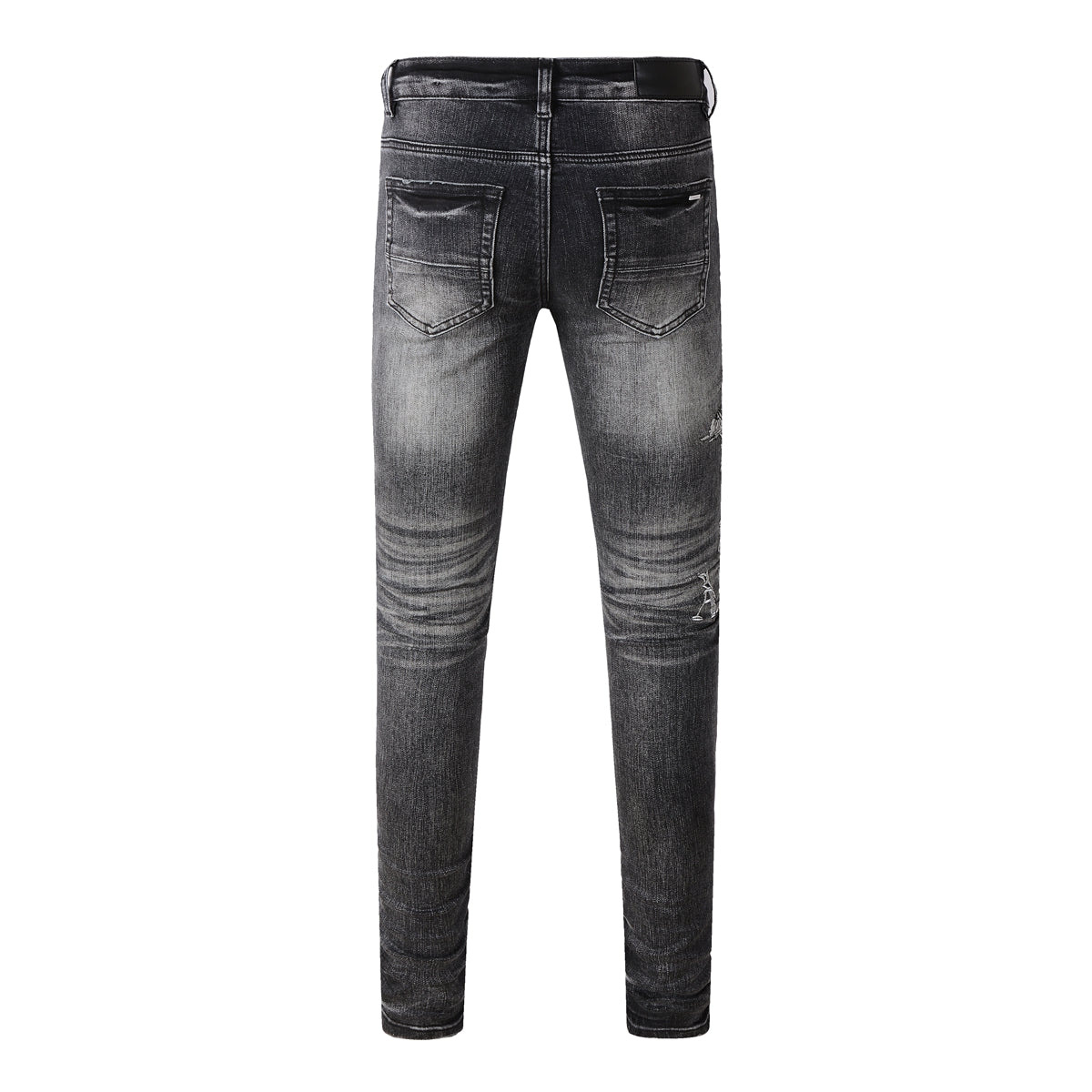 Amiri Angel Embroidered Skinny Jeans