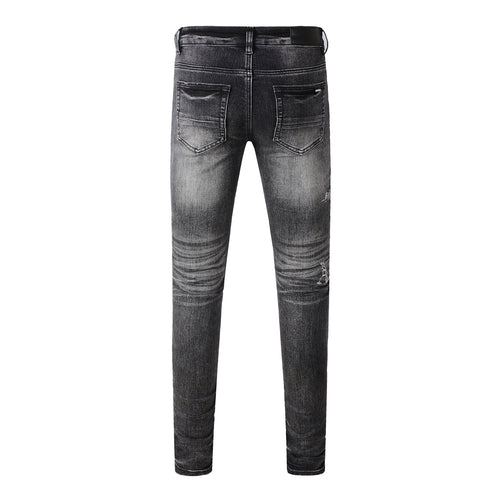 Amiri Angel Embroidered Skinny Jeans