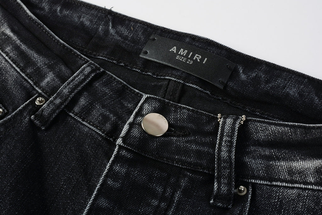 Amiri Angel Embroidered Skinny Jeans