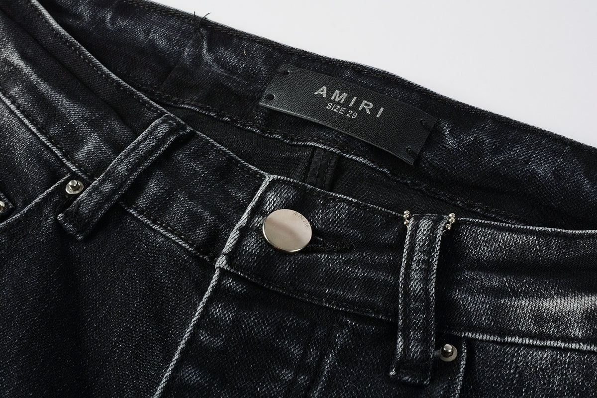 Amiri Angel Embroidered Skinny Jeans