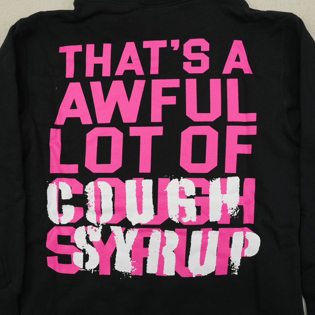 Drankenstein Cough Syrup Hoodie - back text print full view