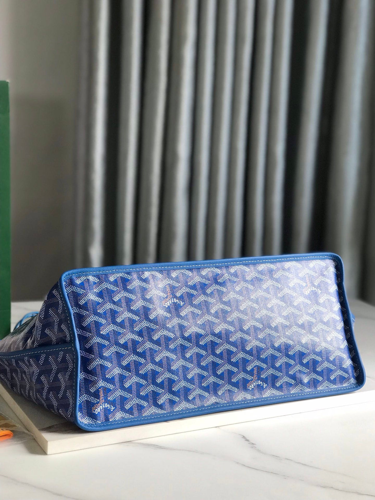Goyard Saint Louis Tote PM Blue - front view