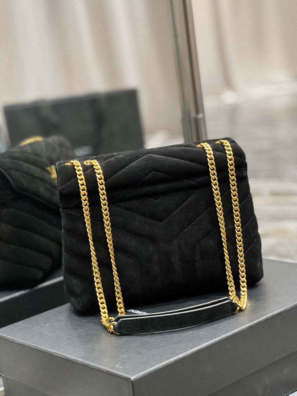 Saint Laurent LouLou Toy Bag – bottom view showing chain strap