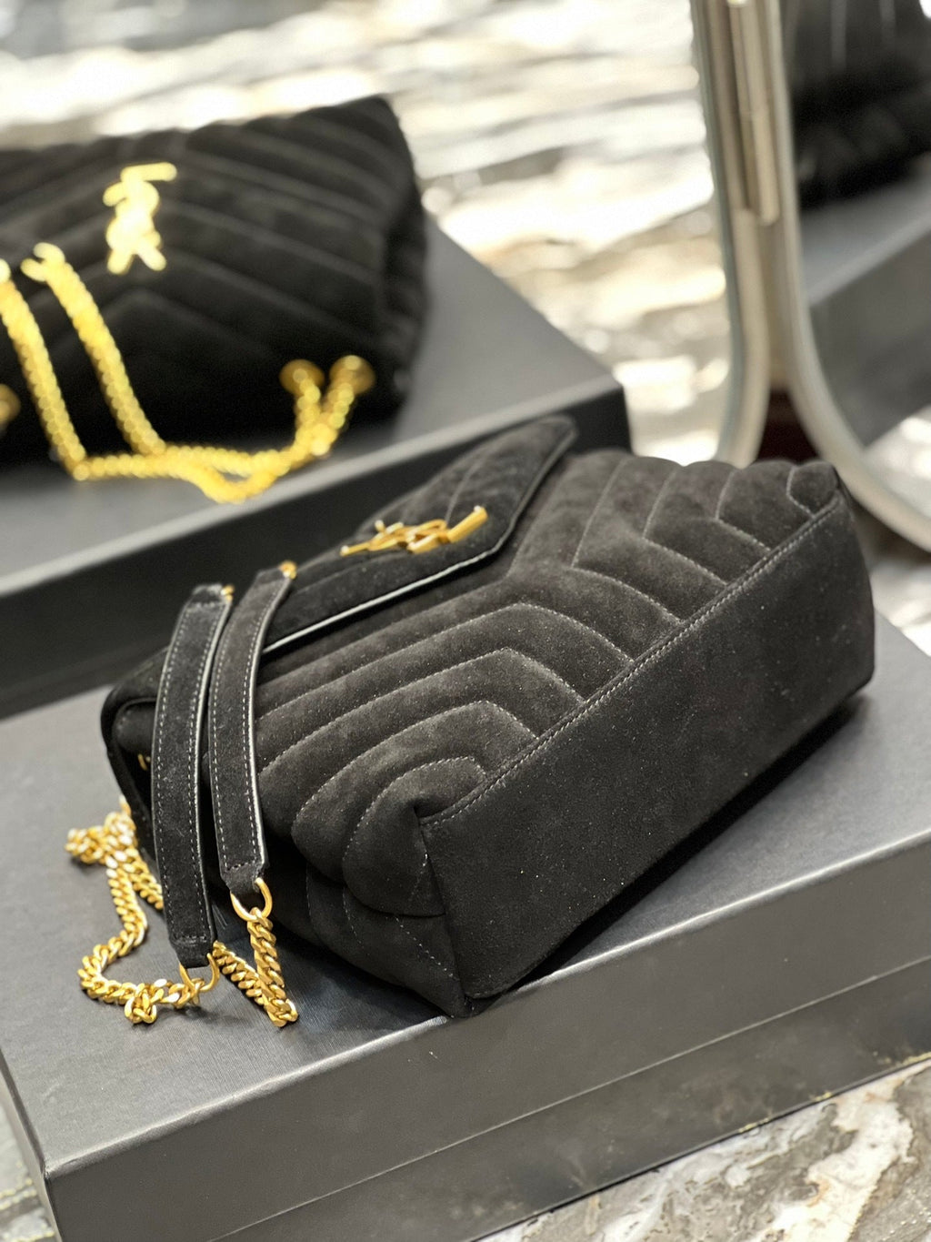 Saint Laurent LouLou Toy Bag – front view on display