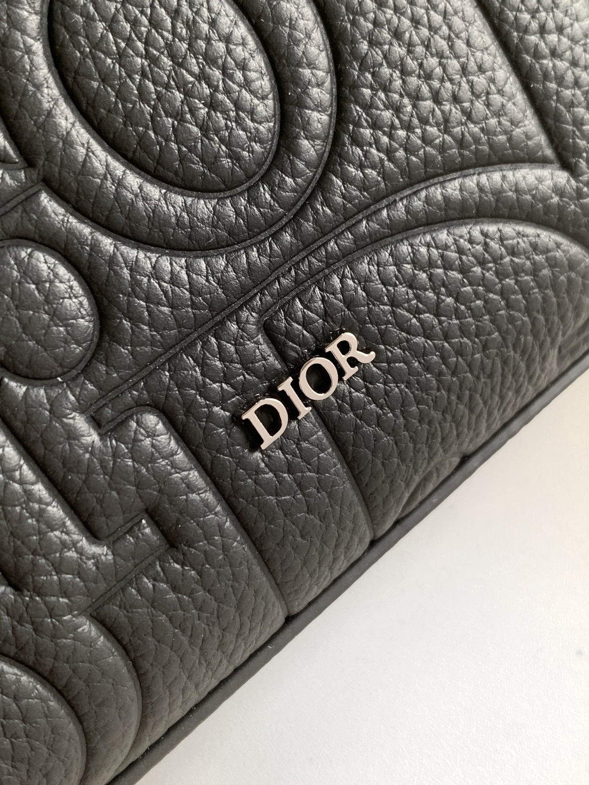 Dior Oblique Zip Pouch - DIOR embossed logo on interior flap