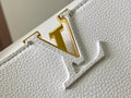 Louis Vuitton Capucines BB white exterior front view