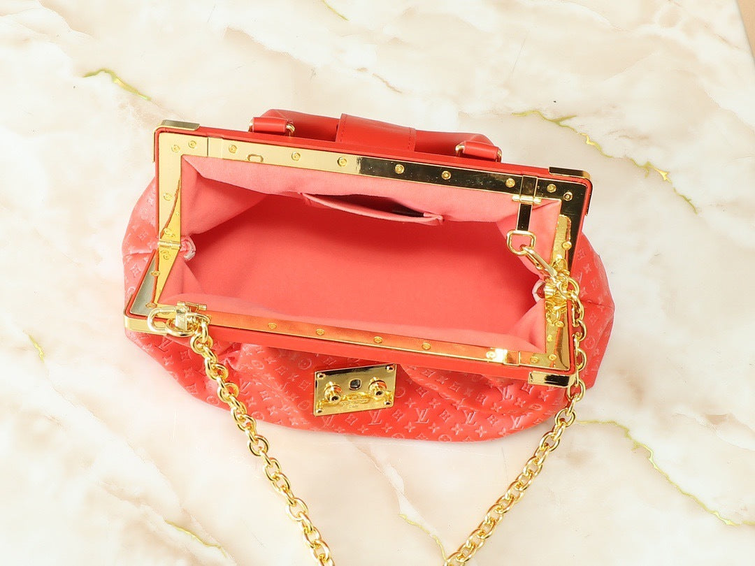 Louis Vuitton red monogram clutch – additional view