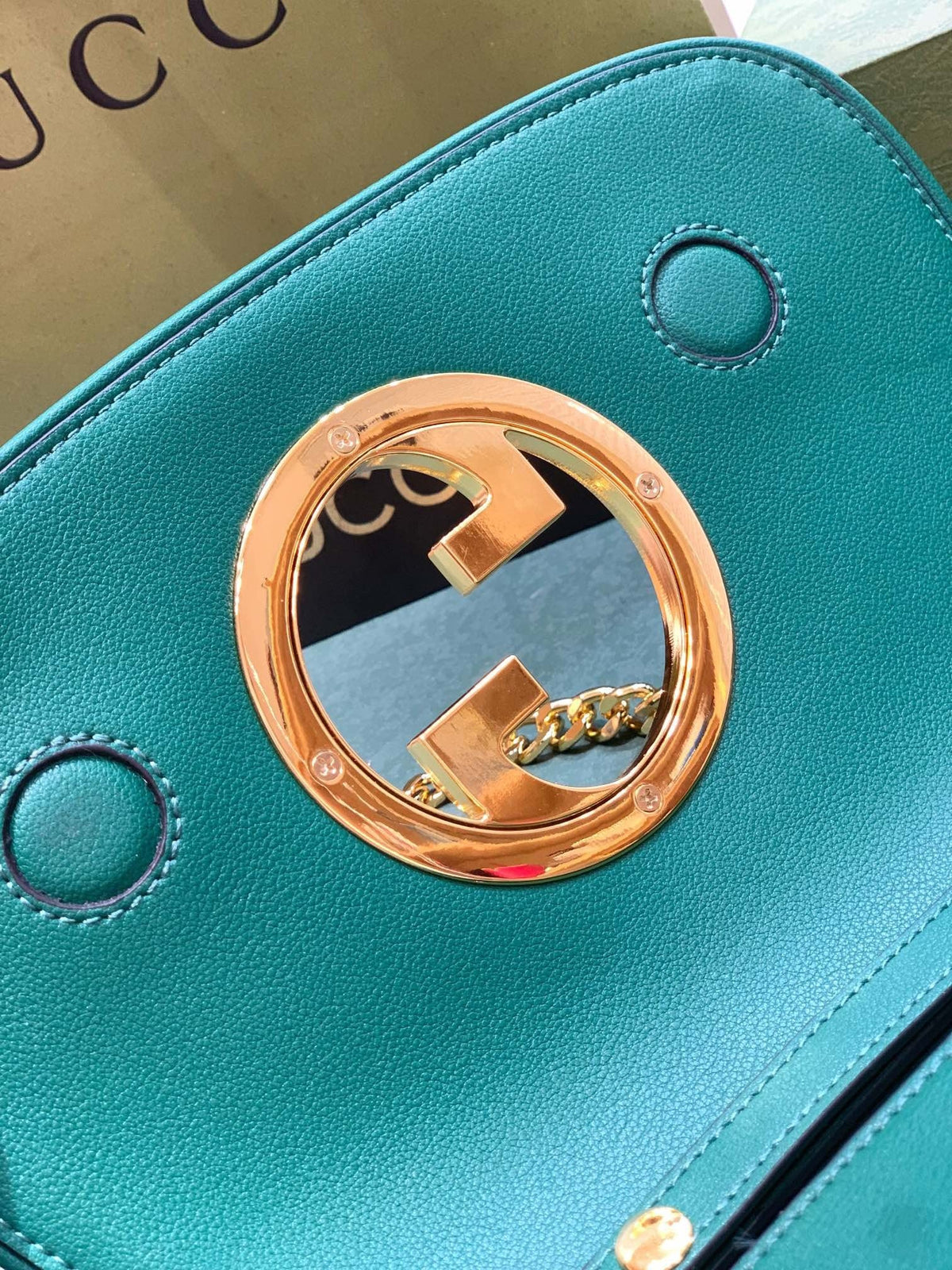 Gucci Blondie Shoulder Bag GG hardware close-up