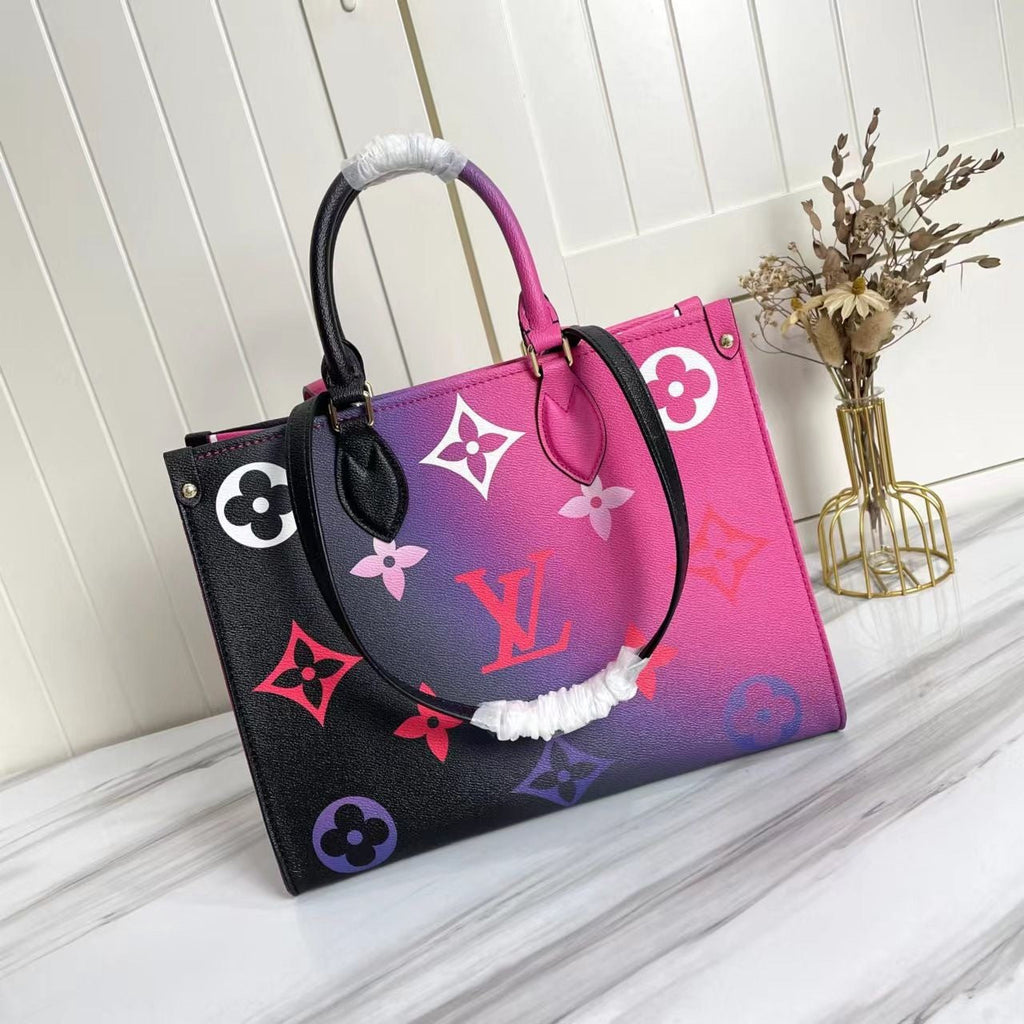 LV OnTheGo MM Midnight Fuchsia - opposite angle view