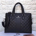 Versace Quilted Leather Briefcase - Front View