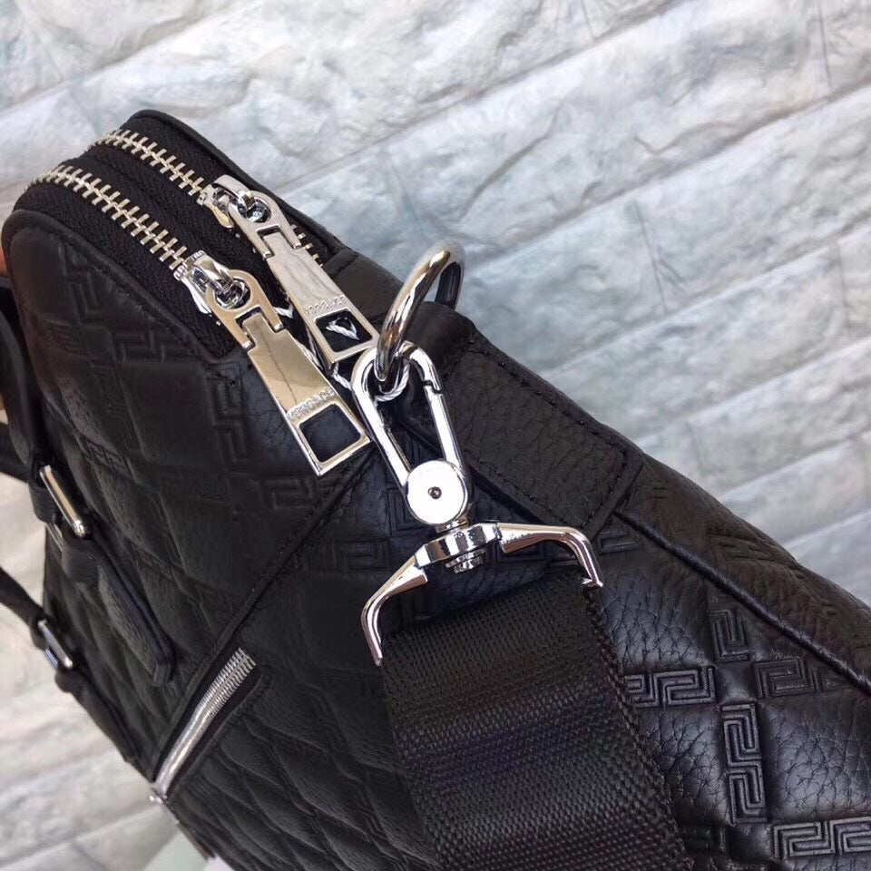 Versace Quilted Leather Briefcase - Hardware Detail