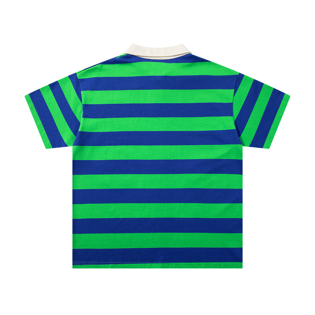 MAJESTIK GRAPHIC ZIP UP COLLARD T-SHIRT