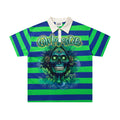 MAJESTIK GRAPHIC ZIP UP COLLARD T-SHIRT