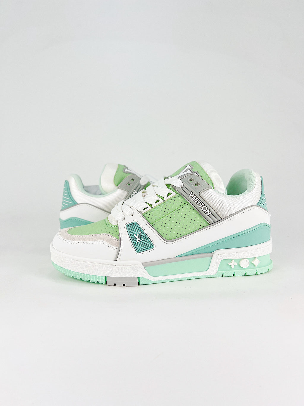 LV Trainer Sneaker Mint Green - Heel view