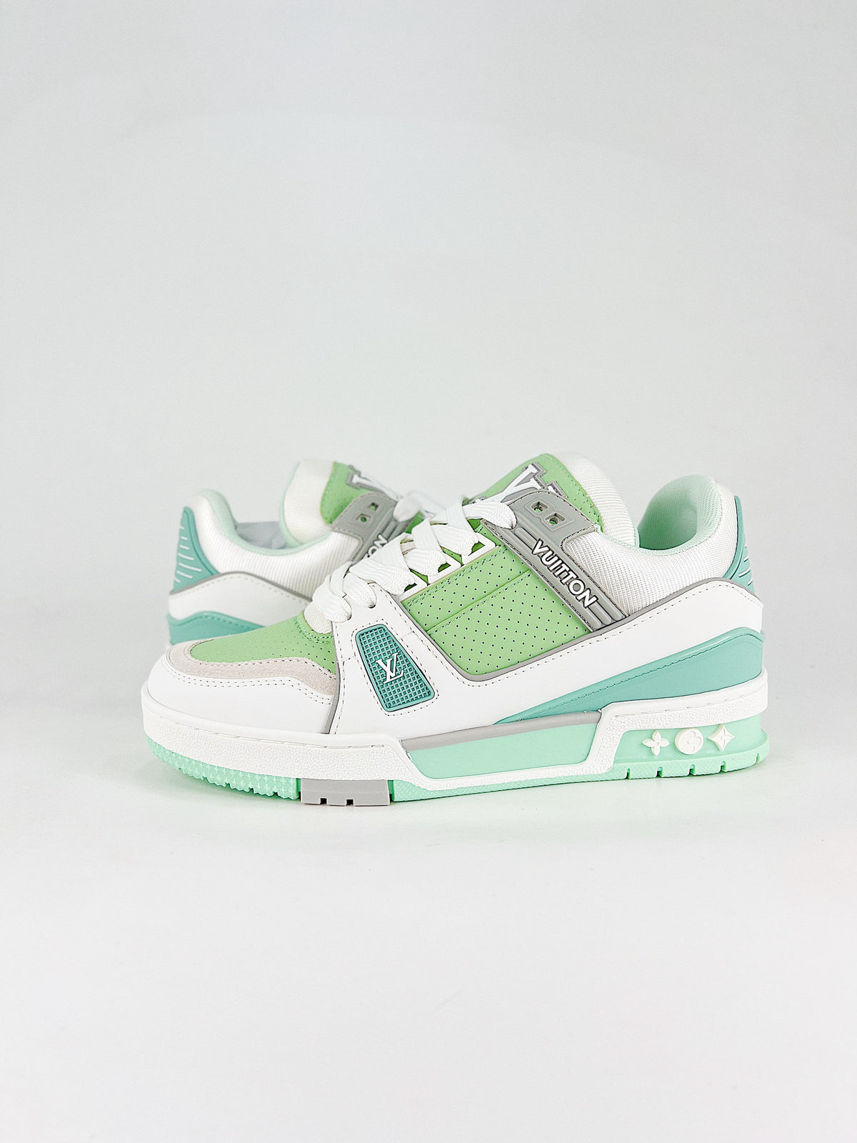 LV Trainer Sneaker Mint Green - Heel view