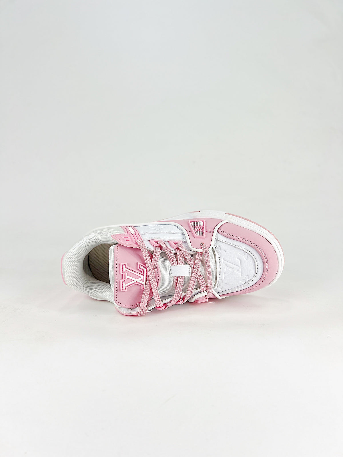 LV Trainer Sneaker Pink White – side profile