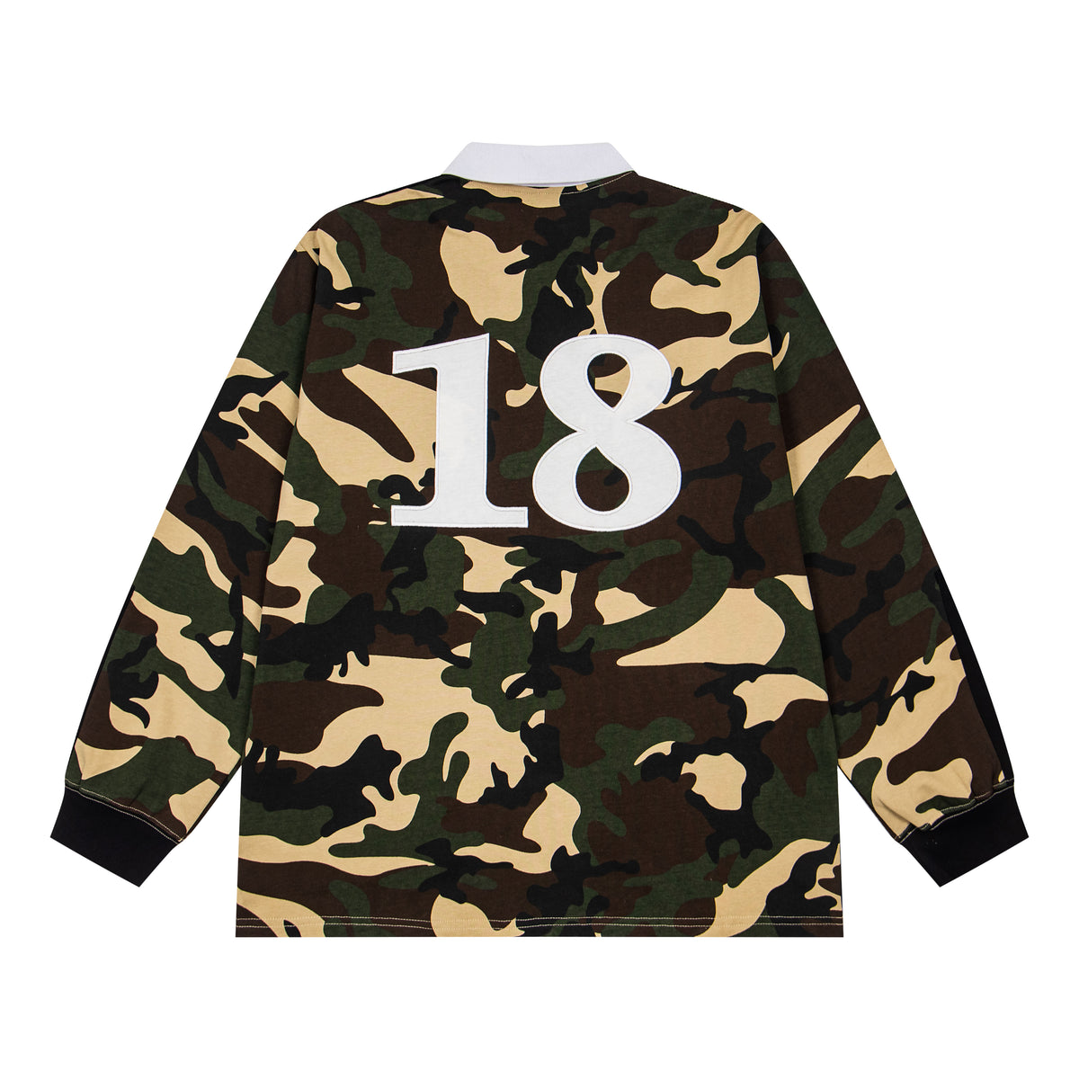 CORTEIZ - LONG SLEEVE CAMO COLLARD TOP