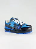 LV Trainer Sneaker Blue Black - Front angle view