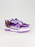 LV Trainer #54 Purple Monogram - Side view with box